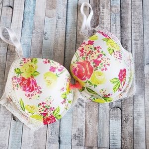 Victoria's Secret floral Dream Angels bra- Sz 34DD